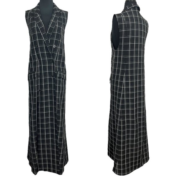 Fame and Partners The Thurman Double Breasted Plaid Maxi Dress - Picture 1 of 10